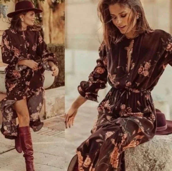 H&M × Johanna Ortiz Floral Maxi Dress Size Medium BLOGGER FAVE - Picture 4 of 16